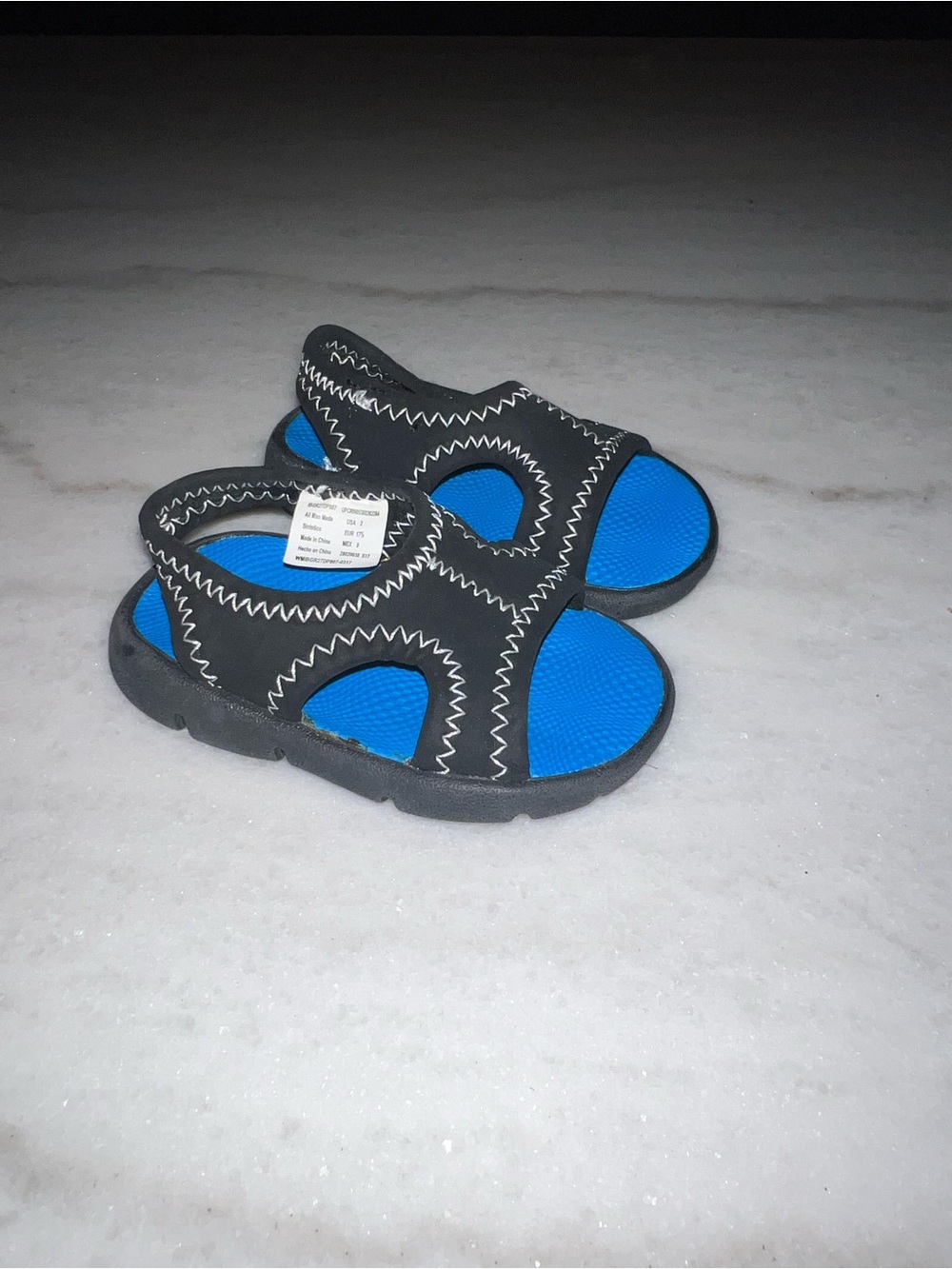 Garanimals Blue and Black Kids Slide Sandals